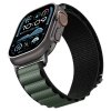 Spigen WBF1 Pasek tkaninowy / opaska materiałowa Apple Watch Ultra 49 mm | Series 11/10 46 mm | 9/8/7/SE 45/44 mm – Czarno-zielony